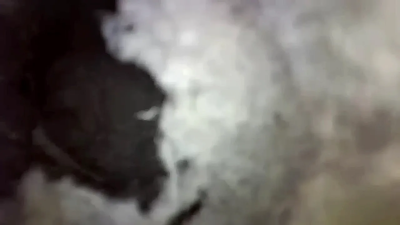 Inspection camera view of fibrous dust accumulation inside a circular air duct